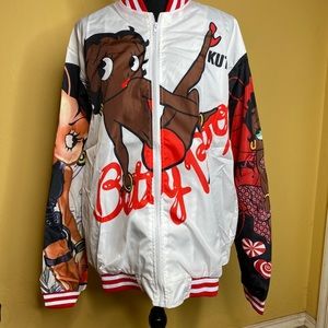 New Rare Betty Boop Zip Up Jacket Size Large